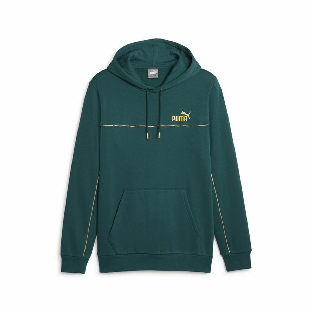 Tröja med huva Herr Puma Ess+ Minimal Gold Grön
