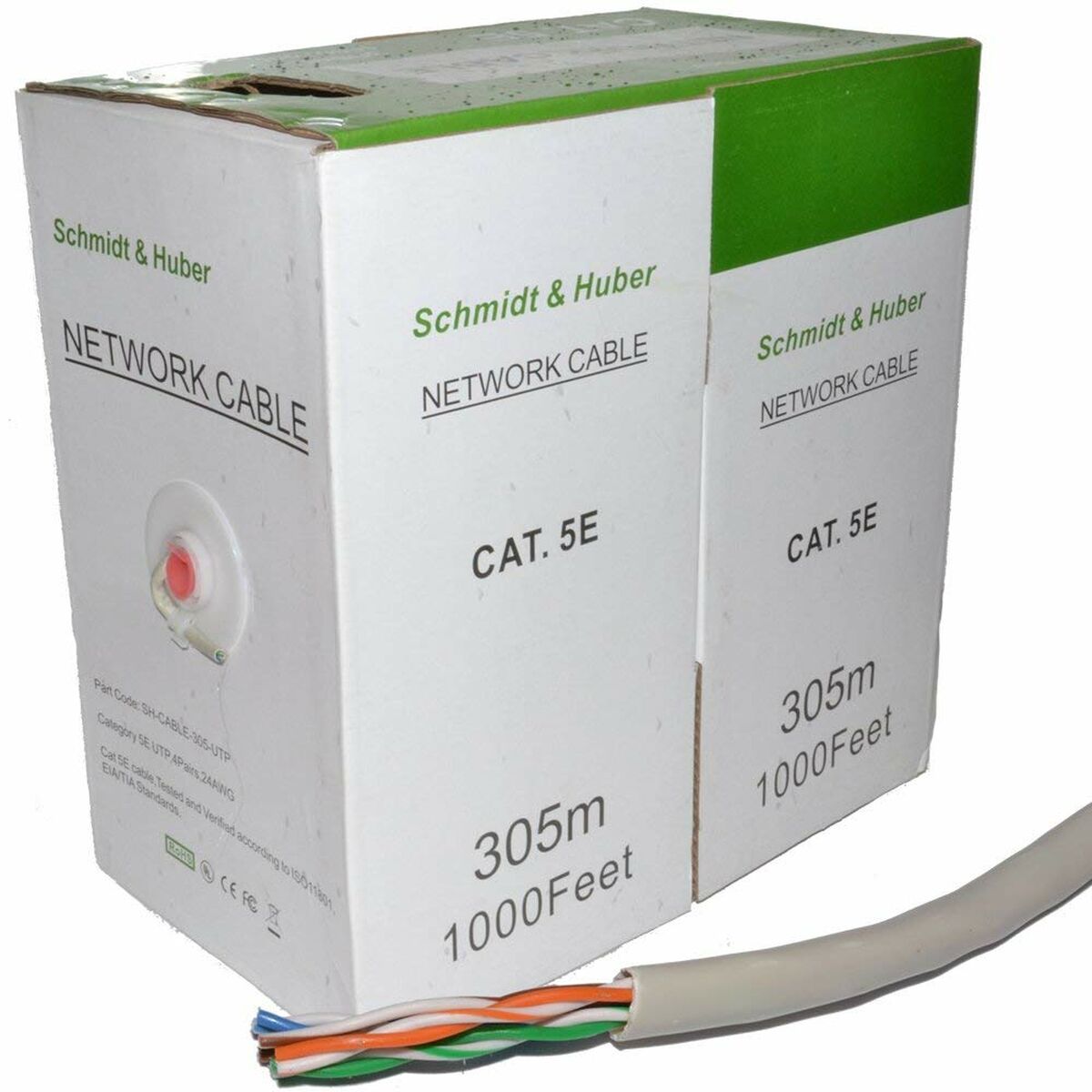 Kabel Ethernet LAN GEMBIRD UPC-5004E-SOL Grå 305 m 305 m