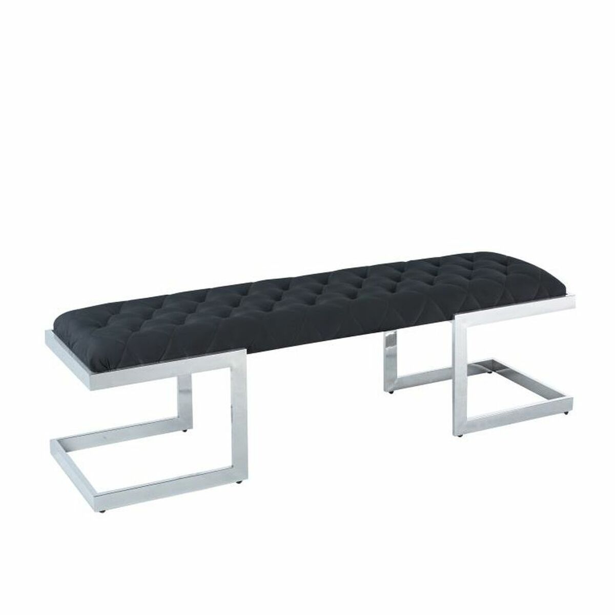 Sittpall DKD Home Decor   Svart Polyester Stål (140 x 40 x 40 cm) - 2