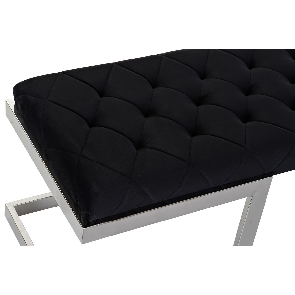 Sittpall DKD Home Decor   Svart Polyester Stål (140 x 40 x 40 cm) - 3
