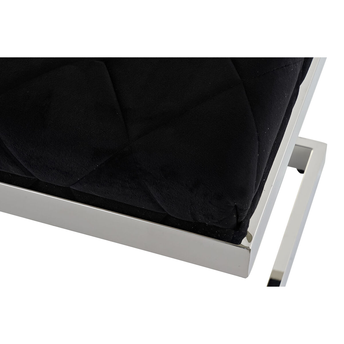 Sittpall DKD Home Decor   Svart Polyester Stål (140 x 40 x 40 cm) - 7