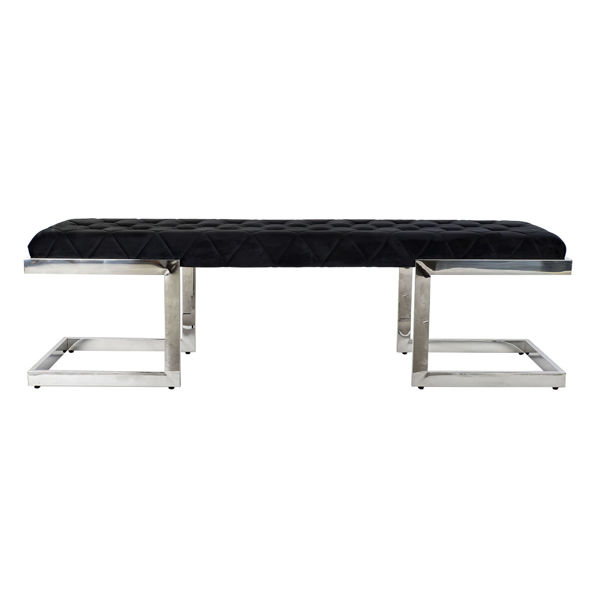 Sittpall DKD Home Decor   Svart Polyester Stål (140 x 40 x 40 cm) - 5