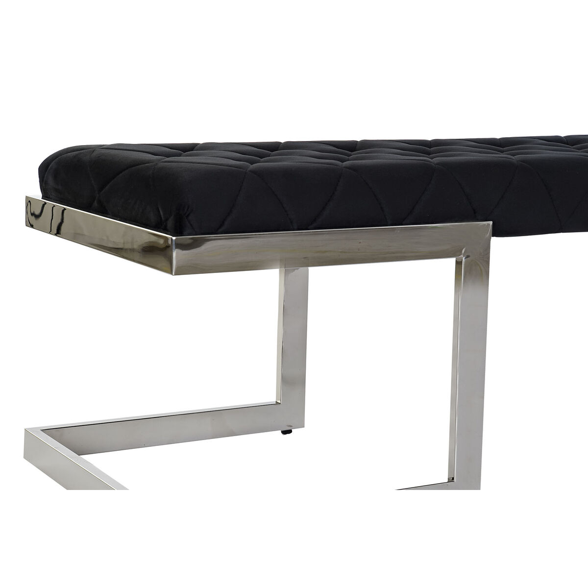 Sittpall DKD Home Decor   Svart Polyester Stål (140 x 40 x 40 cm) - 6