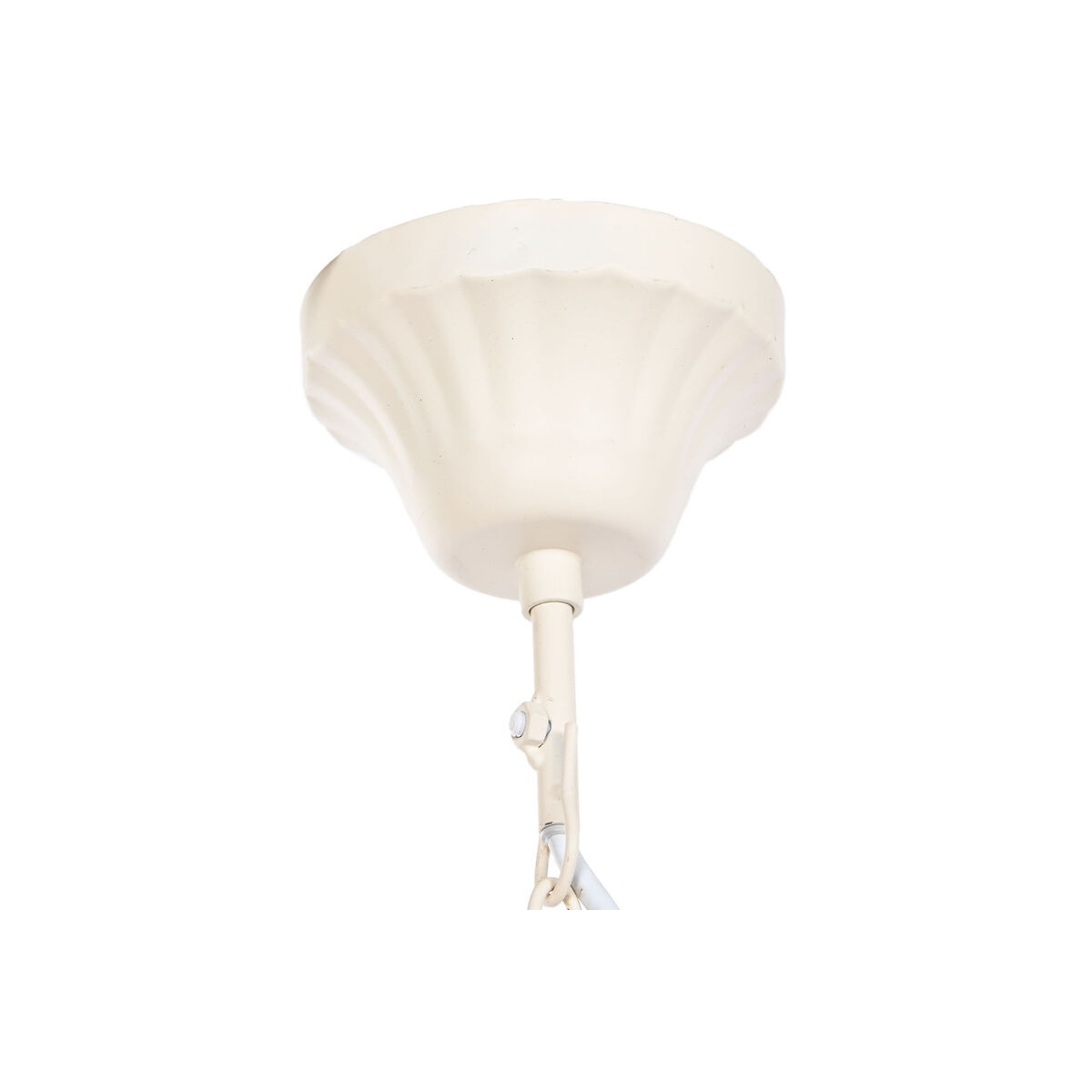 Taklampa Home ESPRIT Vit Ljusbrun Trä Metall 25 W 38 x 38 x 29 cm - 3