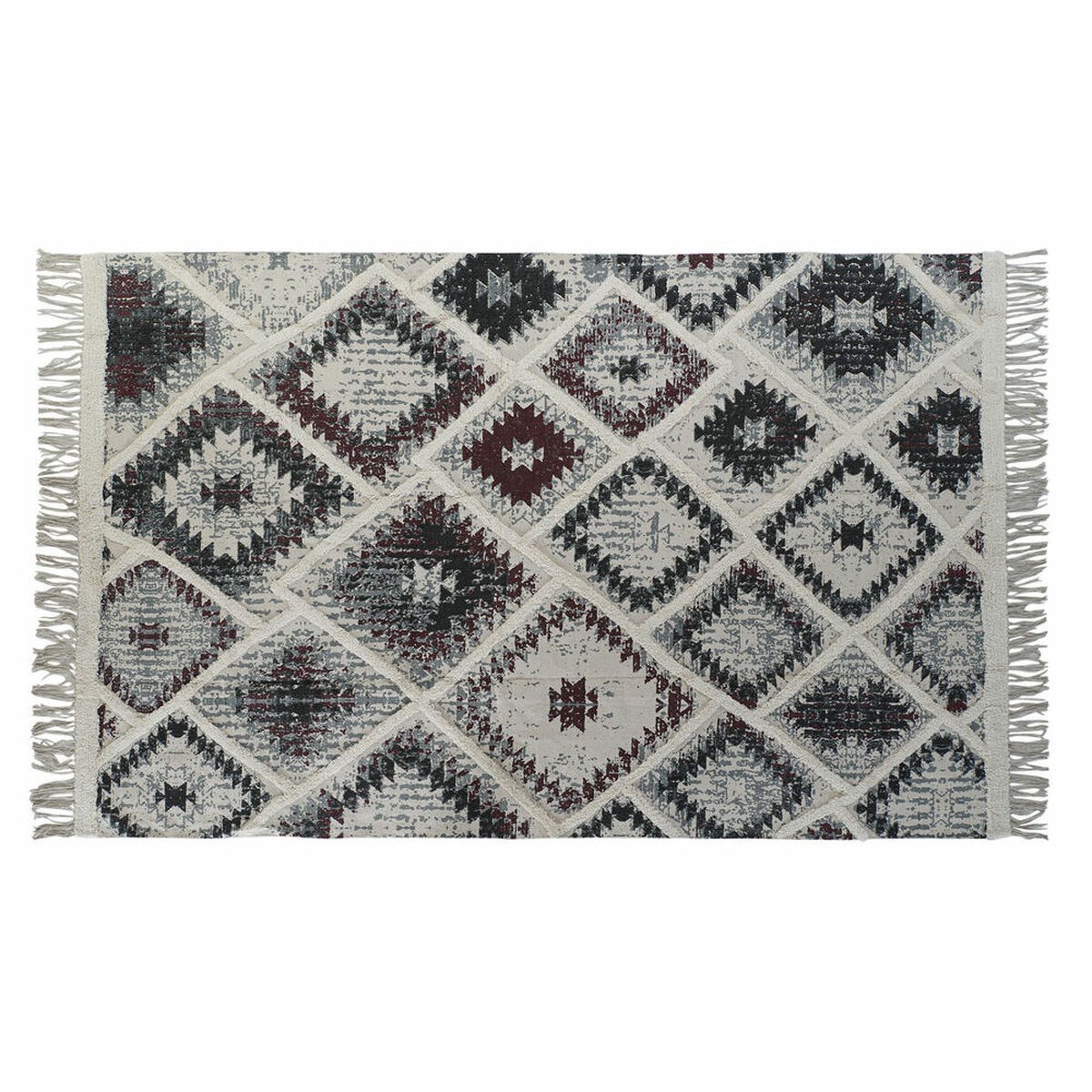Matta DKD Home Decor Vit Svart Röd Bomull (160 x 230 x 1 cm) - 11
