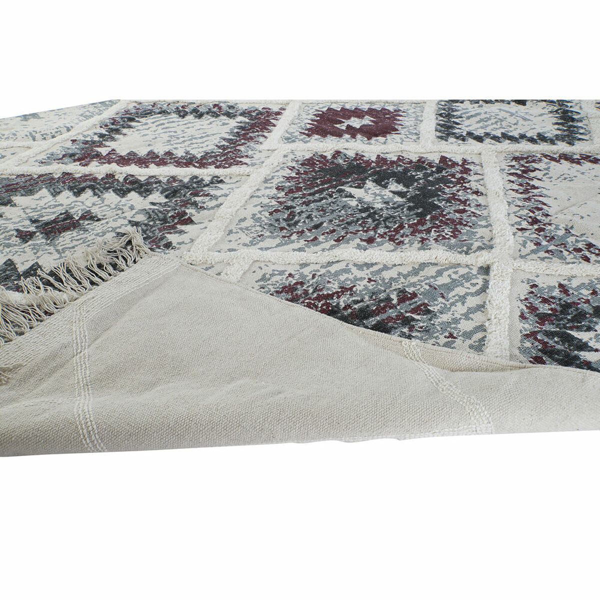 Matta DKD Home Decor Vit Svart Röd Bomull (160 x 230 x 1 cm) - 13