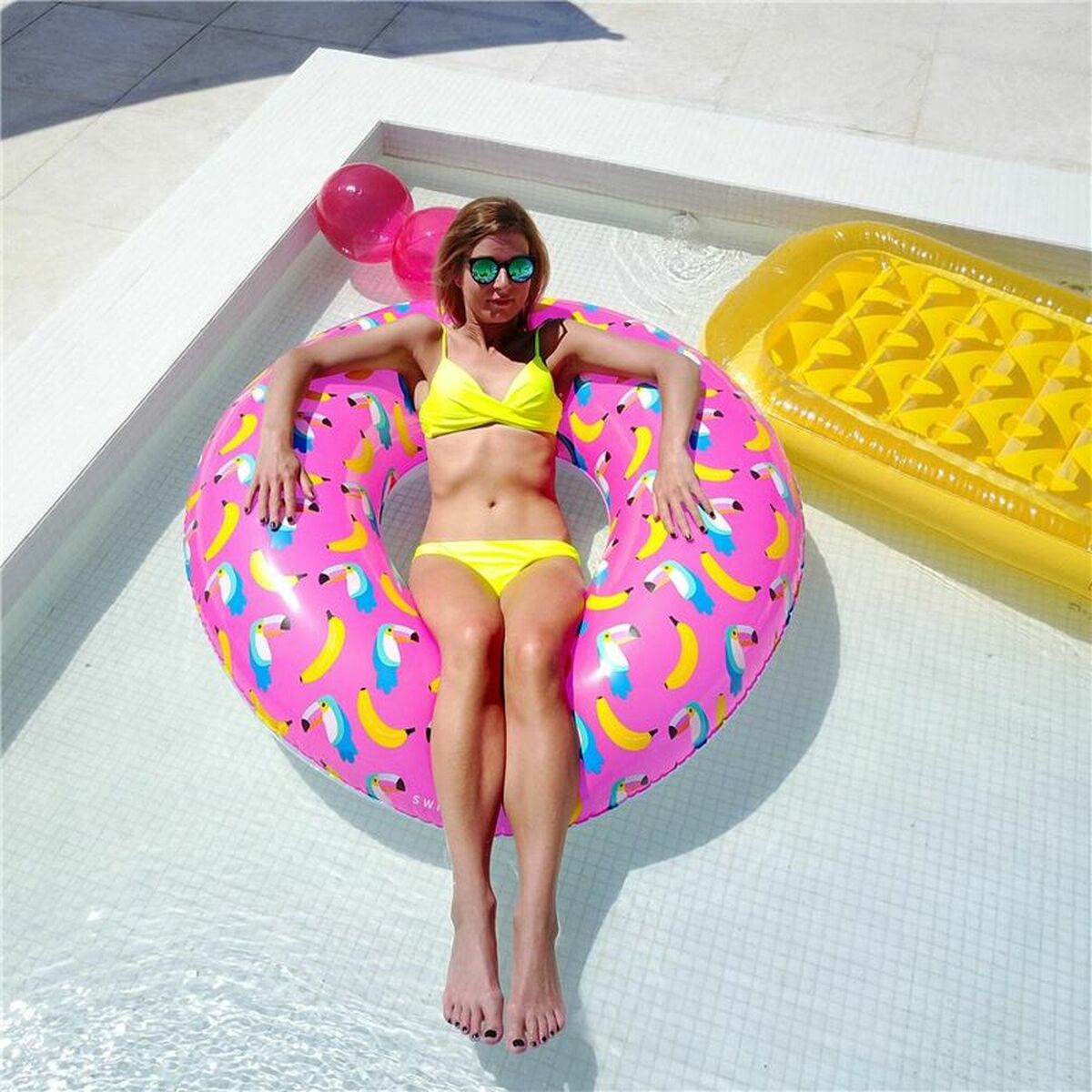 Uppblåsbar poolflotta Swim Essentials Toucan - 5