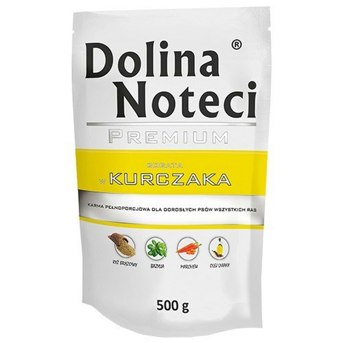 Våt mat Dolina Noteci Premium Kyckling Kalvkött Gris 500 L 500 g