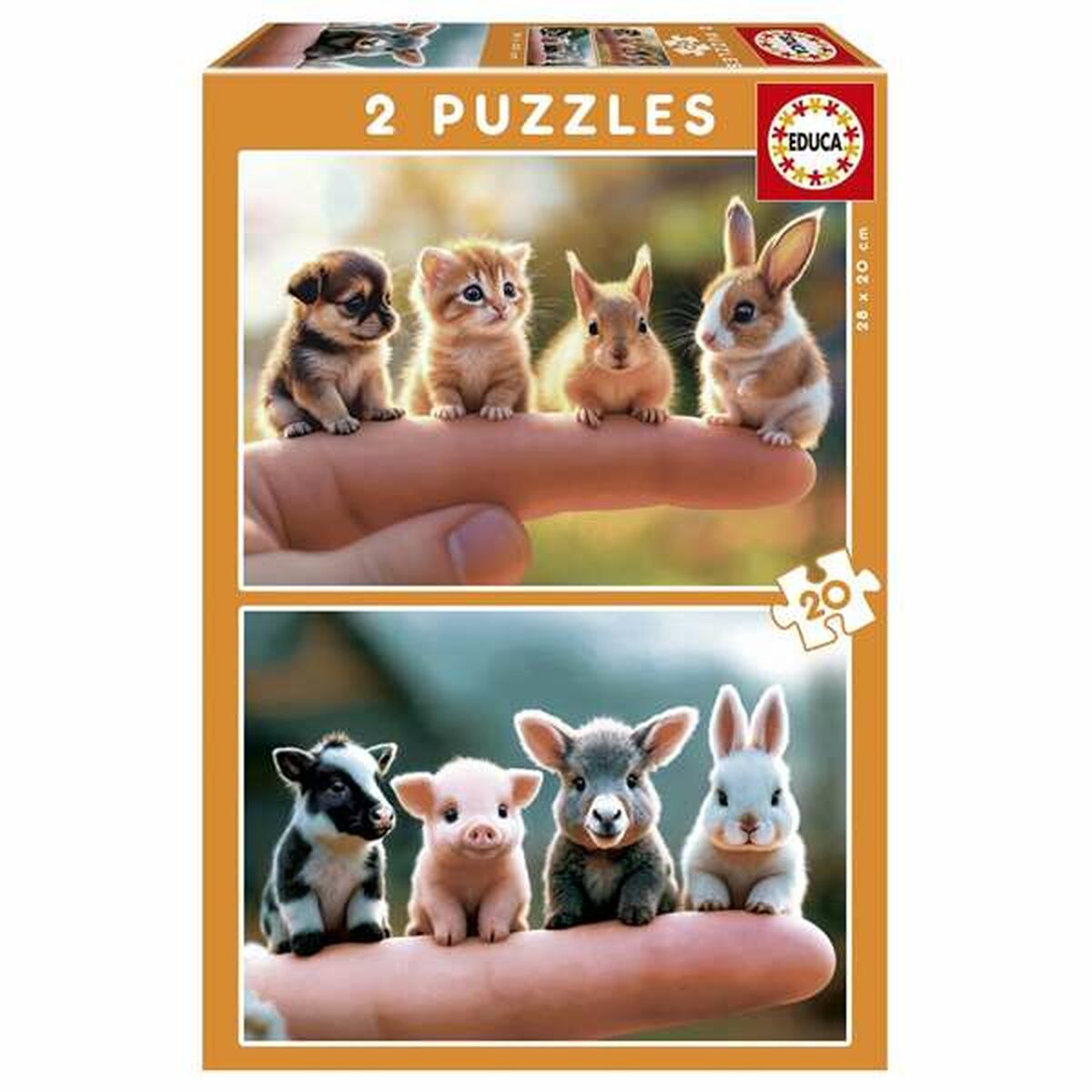 Pussel Educa Baby Animals (2 antal)