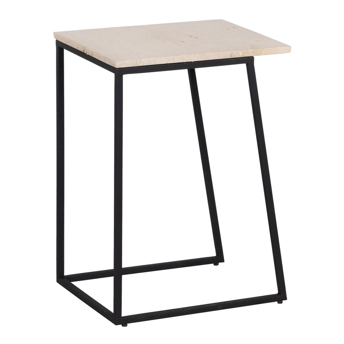 Sidobord 45 x 35 x 63,5 cm Brun Kräm Marmor Järn (2 antal) - 11