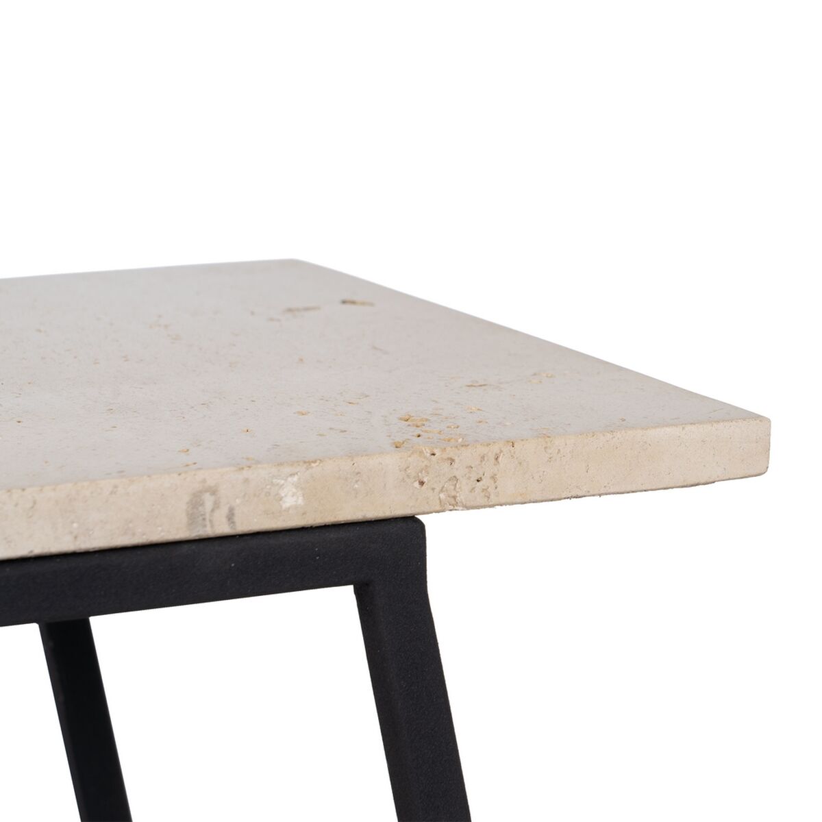 Sidobord 45 x 35 x 63,5 cm Brun Kräm Marmor Järn (2 antal) - 15