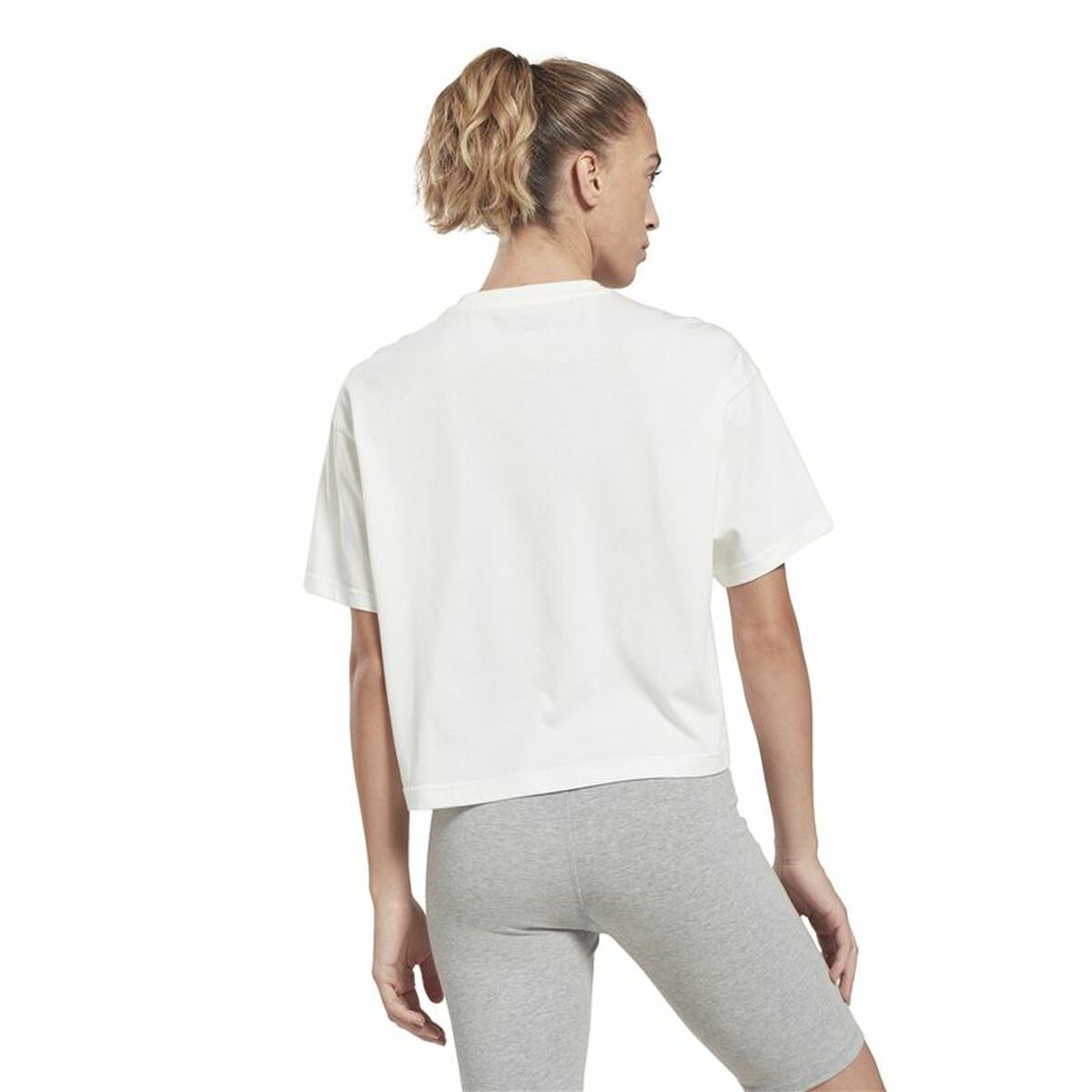 T-shirt med kortärm Dam Reebok Graphic Logo Vit - 3