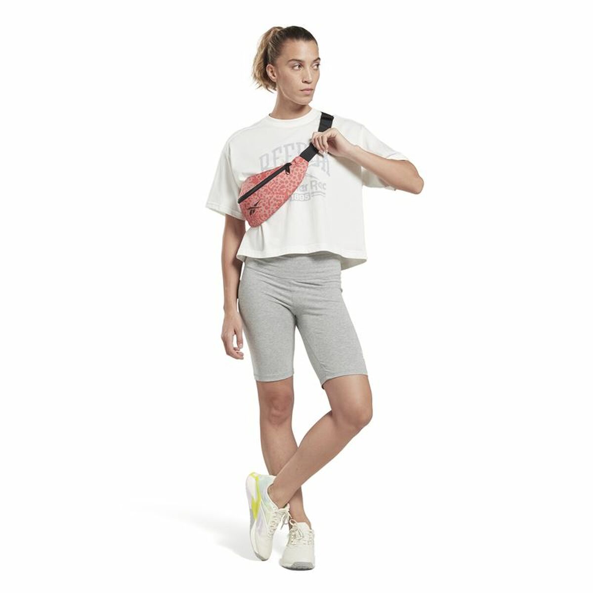 T-shirt med kortärm Dam Reebok Graphic Logo Vit - 4