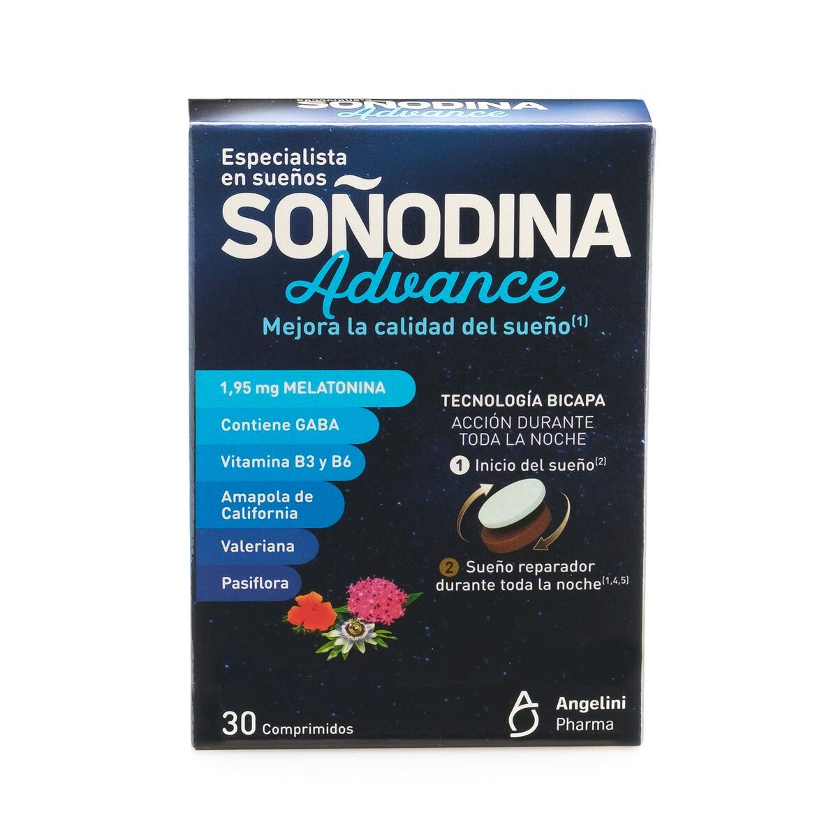 Kosttillskott för sömnproblem Natura Essenziale Soñodina Advance Melatonin 30 antal