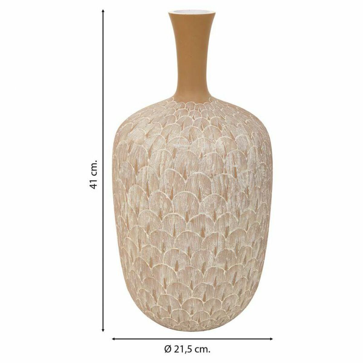 Vas Alexandra House Living Vit Gyllene Polyresin 21 x 41 x 21 cm - 5