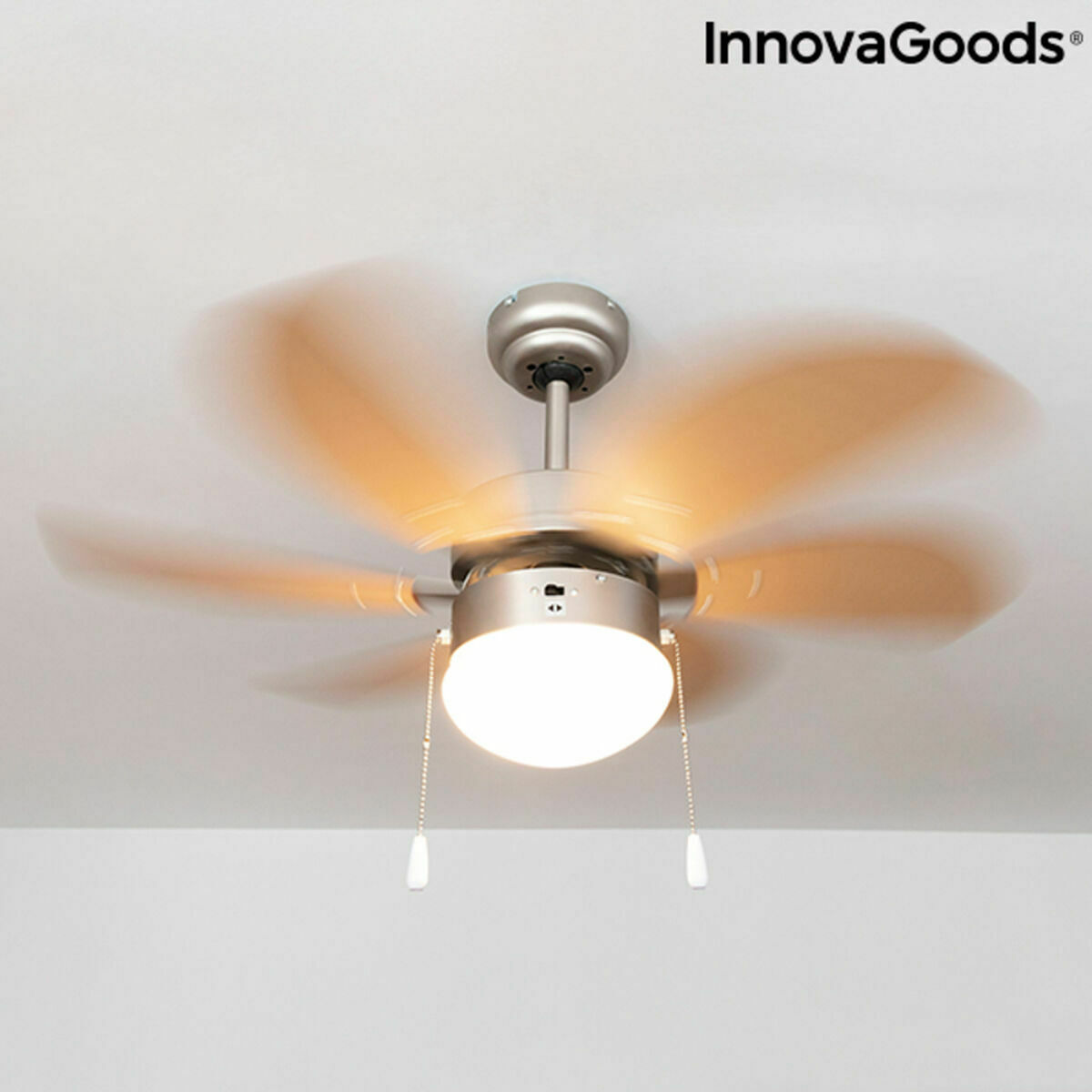 Takfläkt med belysning InnovaGoods Ø 75 cm 55W (Renoverade B) - 4