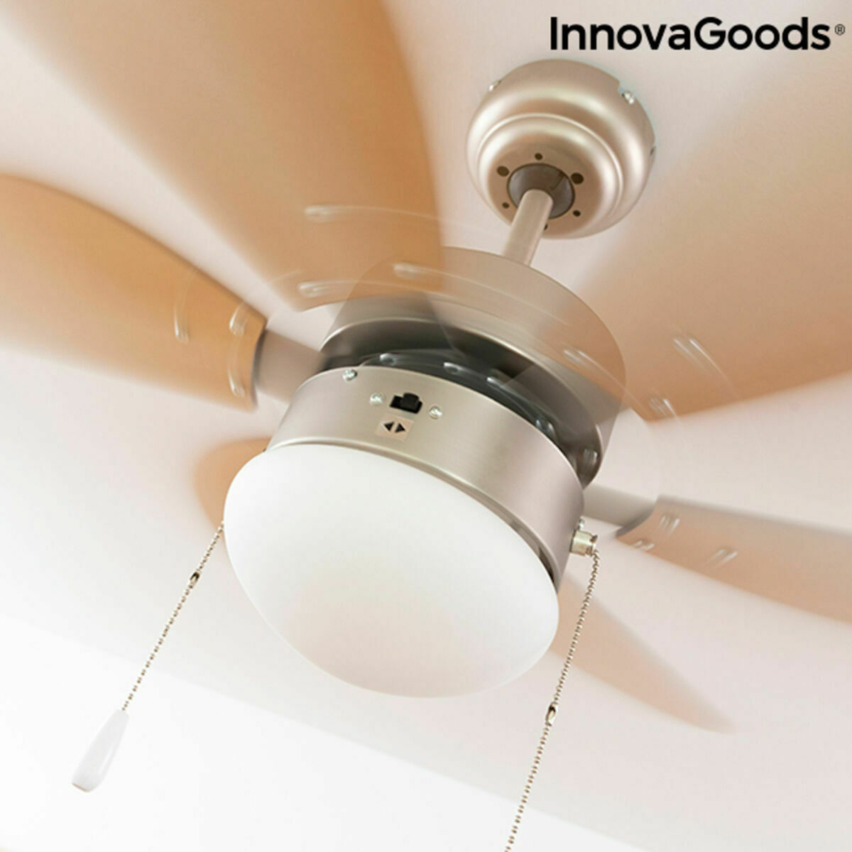 Takfläkt med belysning InnovaGoods Ø 75 cm 55W (Renoverade B) - 2