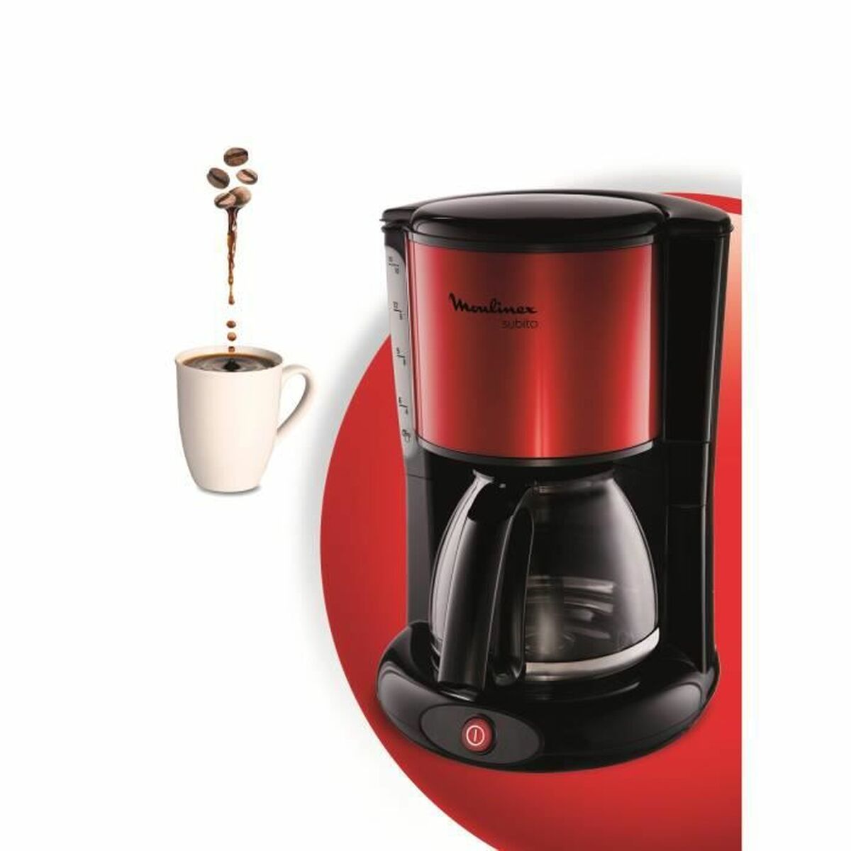 Kaffebryggare Moulinex FG360D11 Röd Svart/Röd Röd/Svart 1000 W 1,25 L - 6