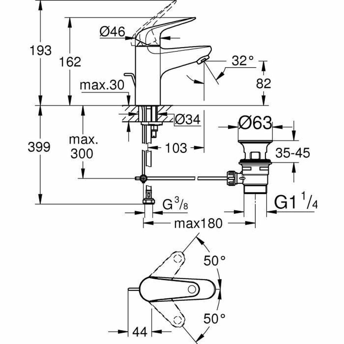 Blandare Grohe Metall - 3
