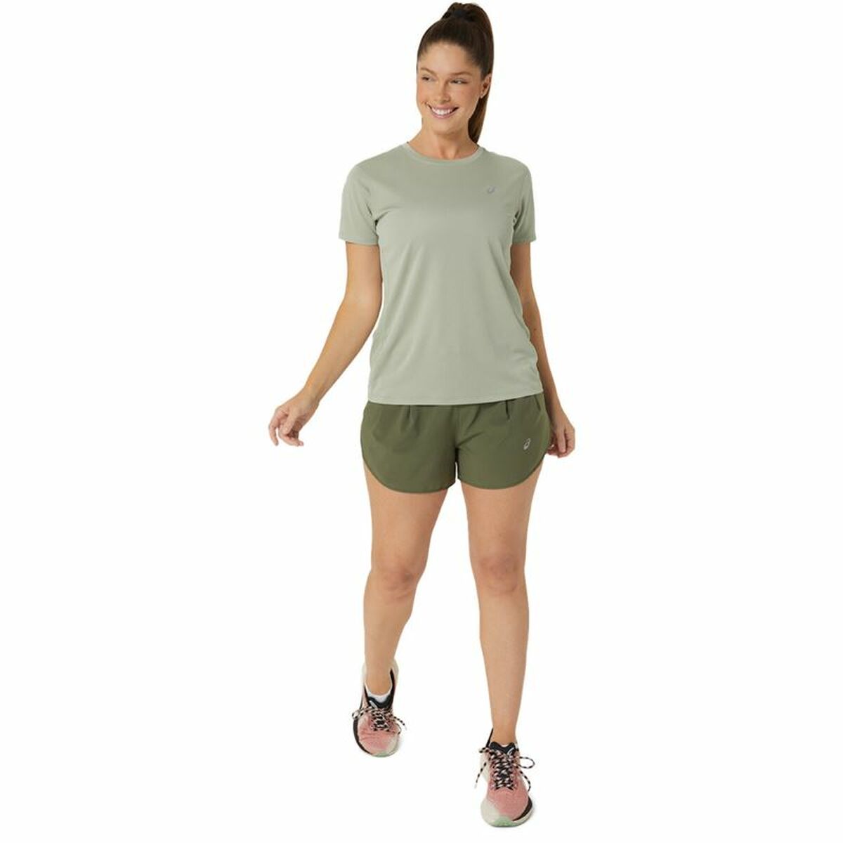T-shirt med kortärm Dam Asics Core Oliv - 5