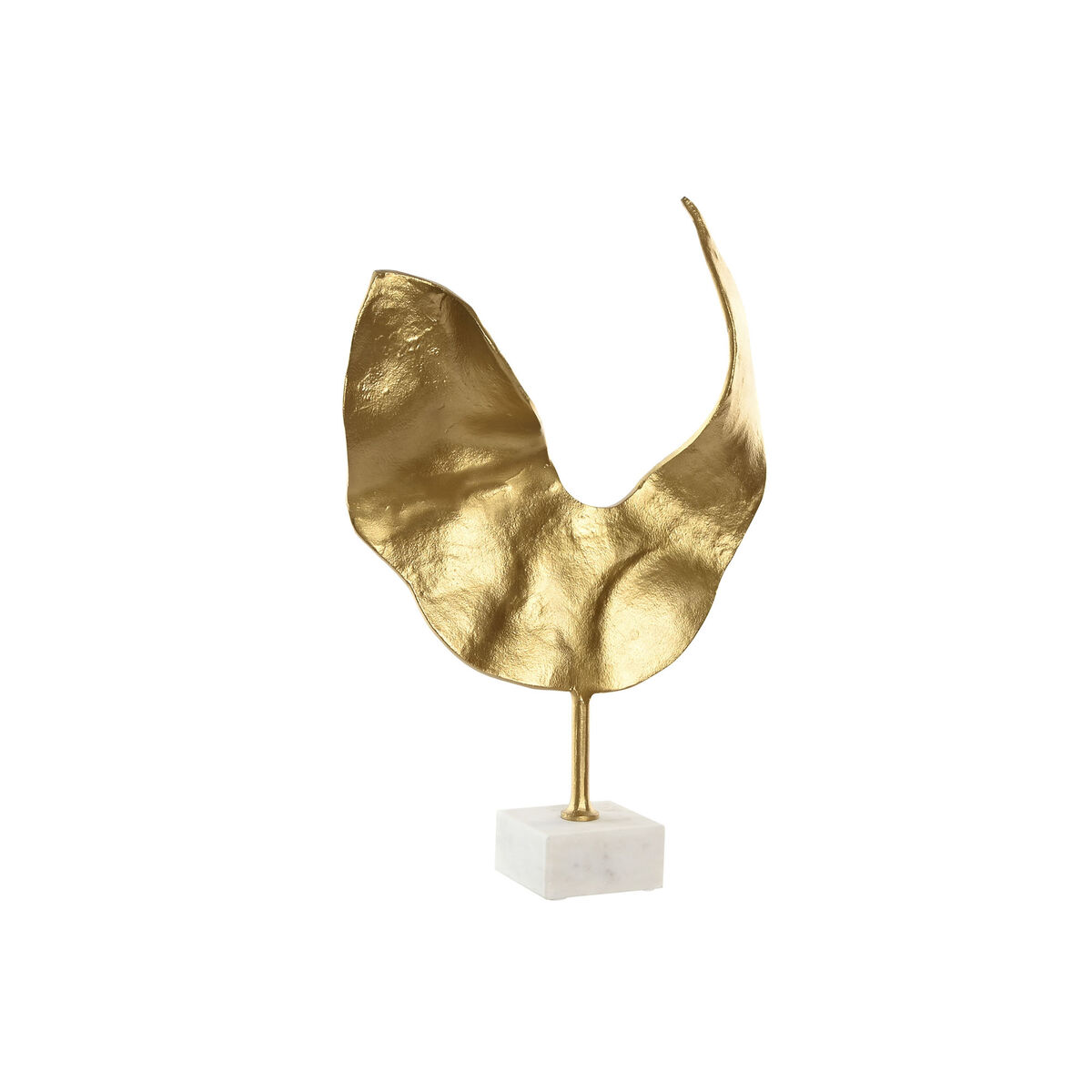Prydnadsfigur Home ESPRIT Vit Gyllene Abstrakt 38 x 10 x 55 cm