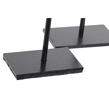 Ljusstakar DKD Home Decor Blå Rosa Metall Glas 12 x 12 x 24 cm (2 antal)