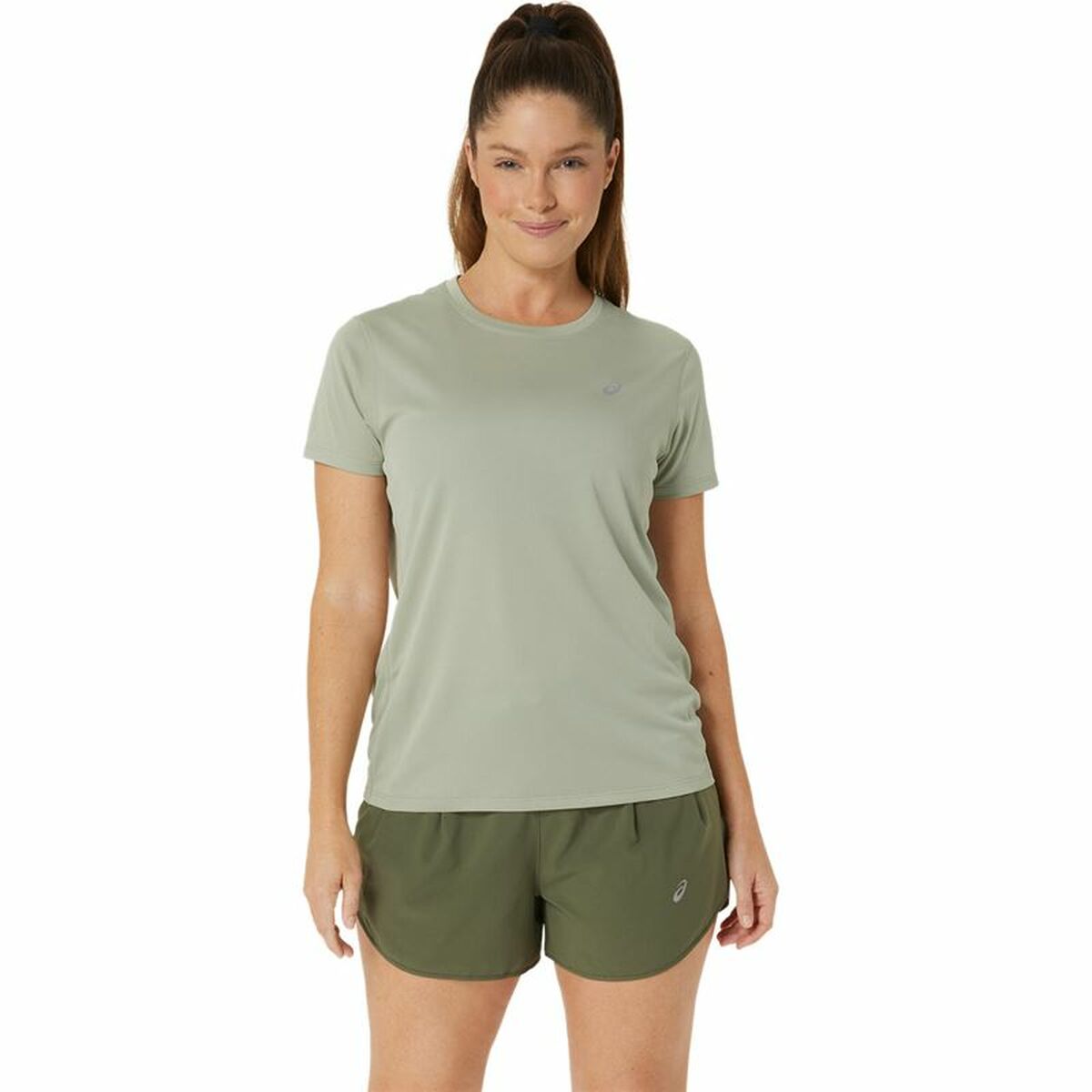 T-shirt med kortärm Dam Asics Core Oliv