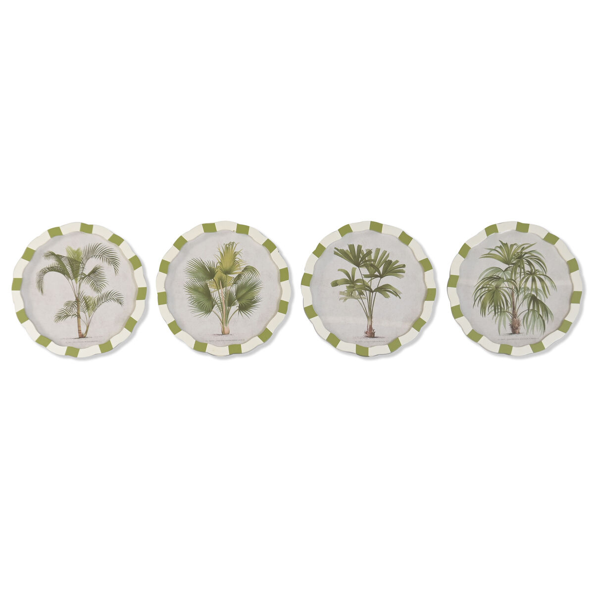 Tavla Home ESPRIT Glas Gran 30 x 2 x 30 cm (4 antal)