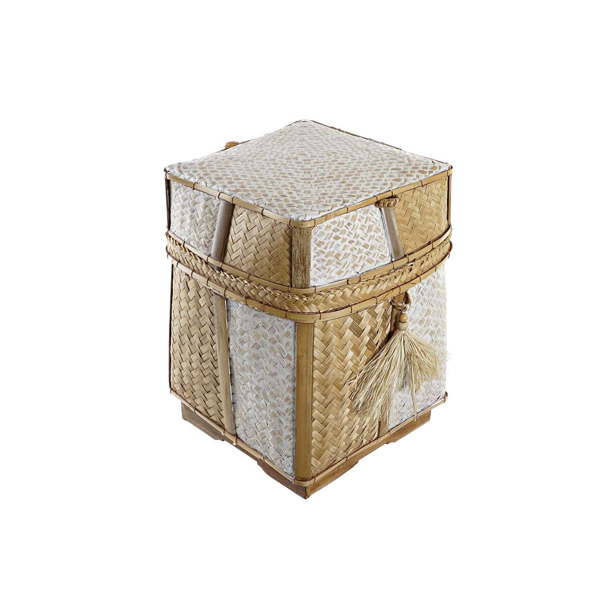 Korg - set DKD Home Decor Naturell 33 x 33 x 40 cm Bambu 32 x 32 x 40 cm Boho - 10