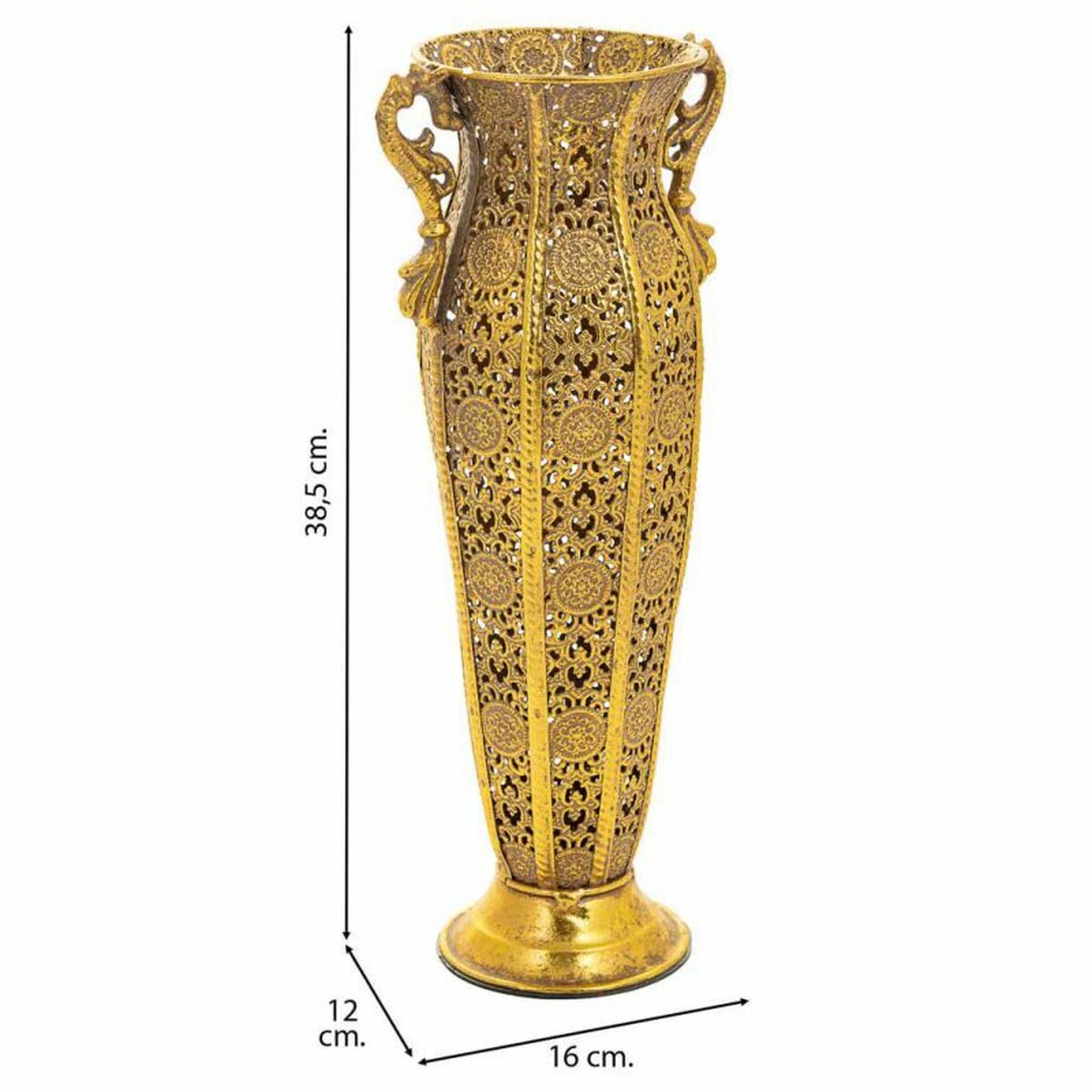 Vas Alexandra House Living Guld Järn 12 x 38 x 16 cm - 3
