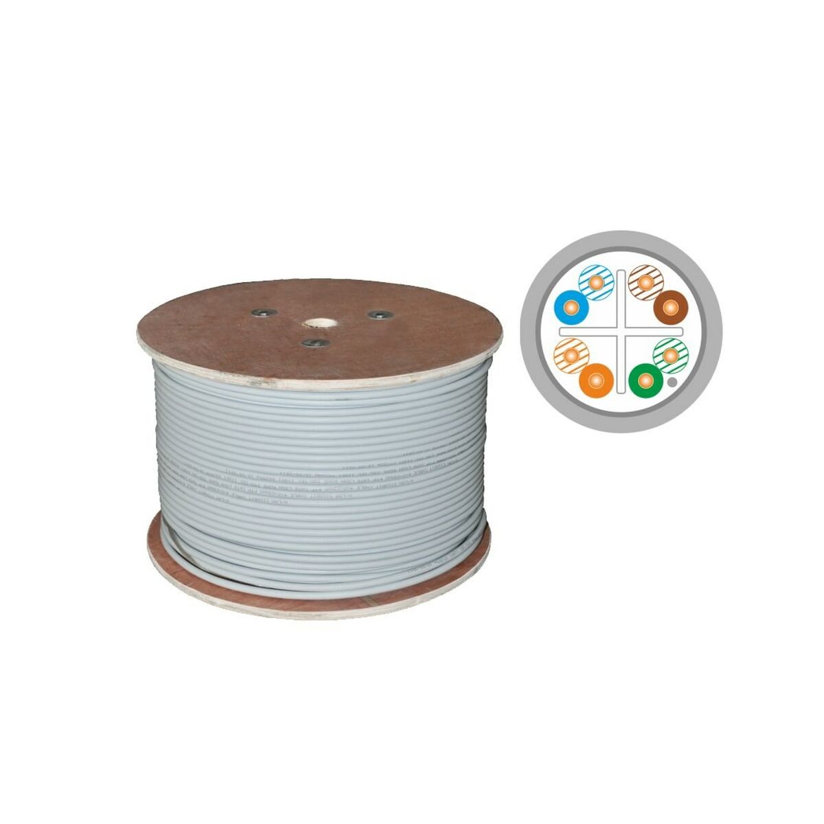 Nätkabel UTP Styv Kategori 6 Alantec KIF6LSOH500D Grå 500 m