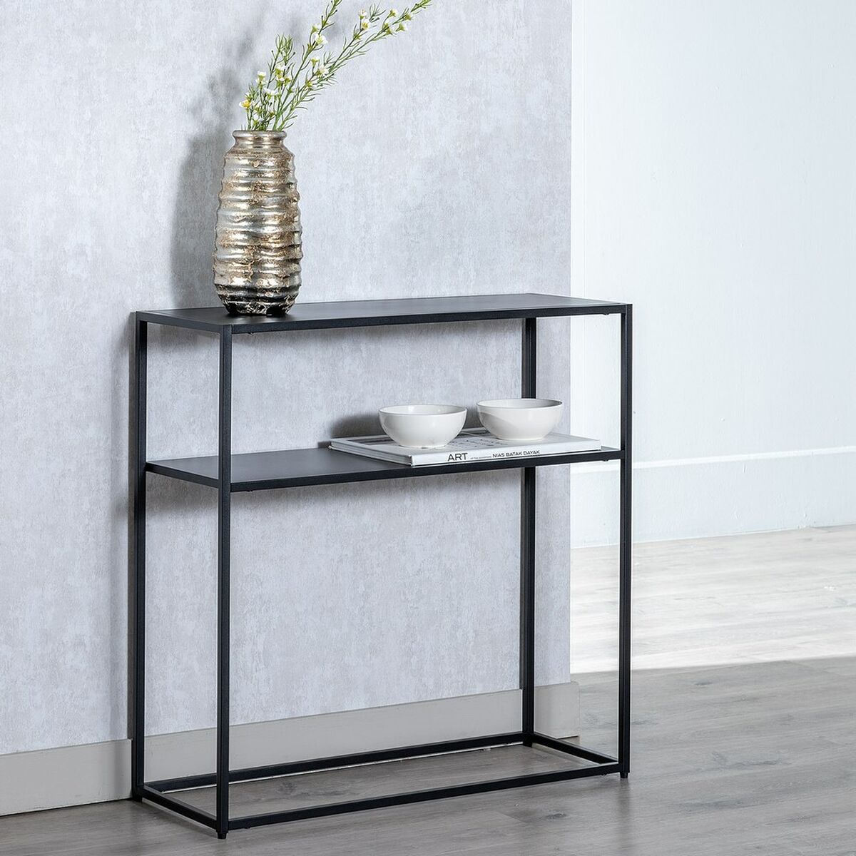 TV-möbler 80 x 30 x 81 cm Svart Stål - 6
