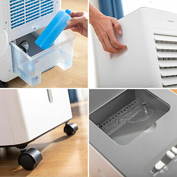 Bärbar multifunktionell evaporativ luftkonditionering Airvecove InnovaGoods 65 W 5 L Vit (Renoverade B)