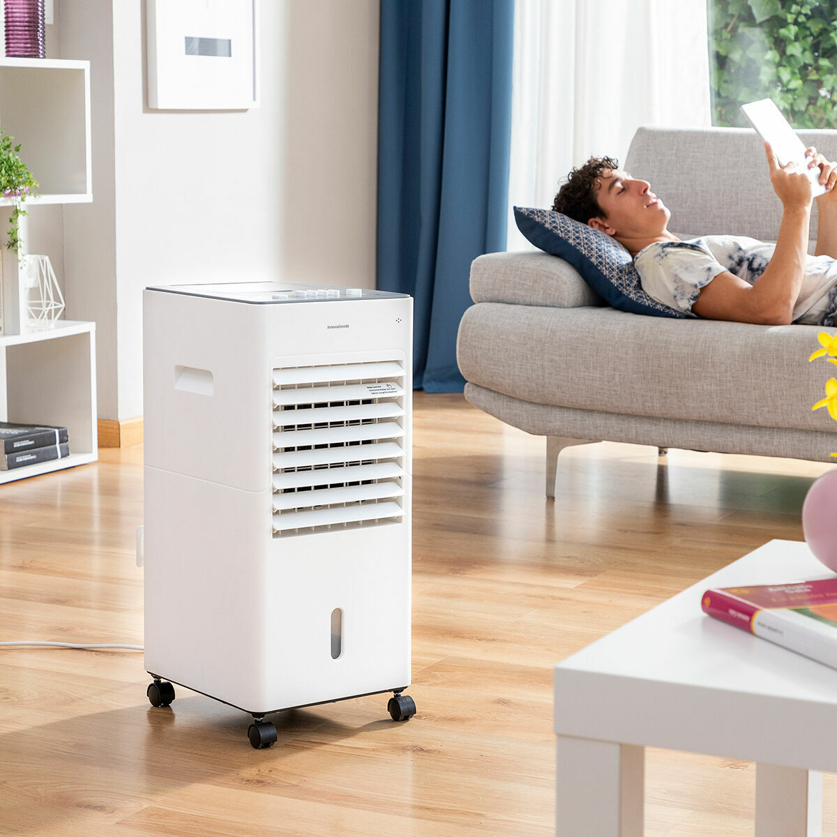 Bärbar multifunktionell evaporativ luftkonditionering Airvecove InnovaGoods 65 W 5 L Vit (Renoverade B) - 6