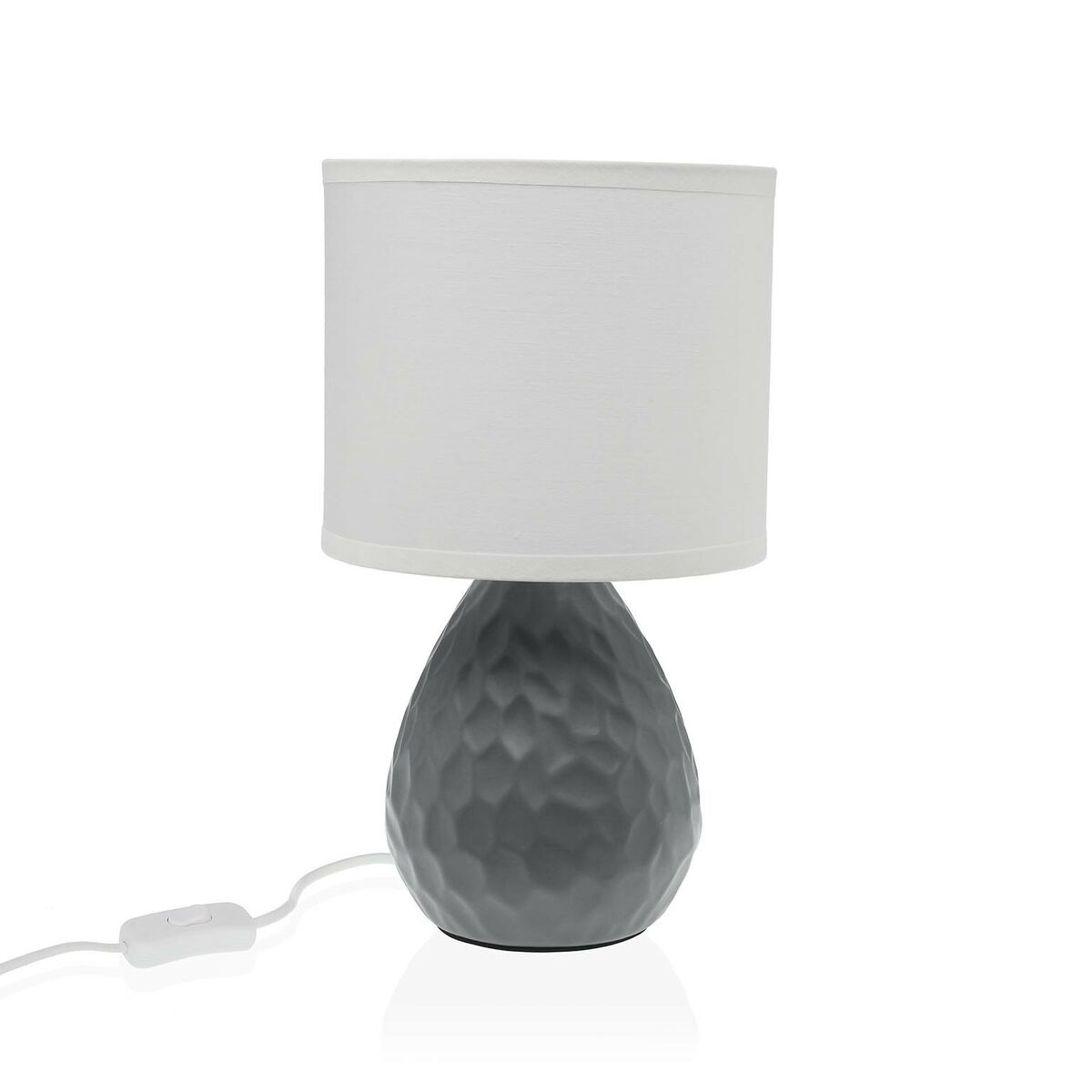 Bordslampa Versa Grå Vit Keramik 40 W 15,5 x 27,5 cm - 2