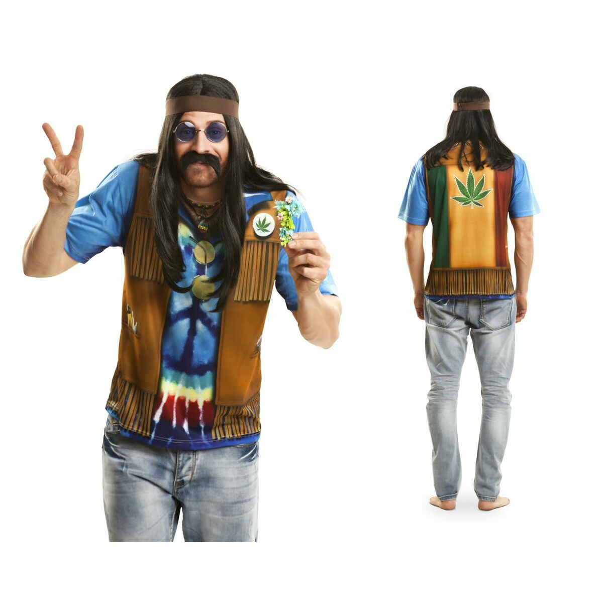 Maskeraddräkt vuxna My Other Me Hippie - 5