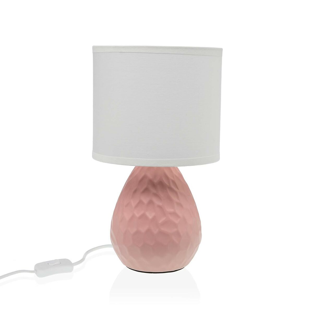 Bordslampa Versa Rosa Vit Keramik 40 W 15,5 x 27,5 cm - 2