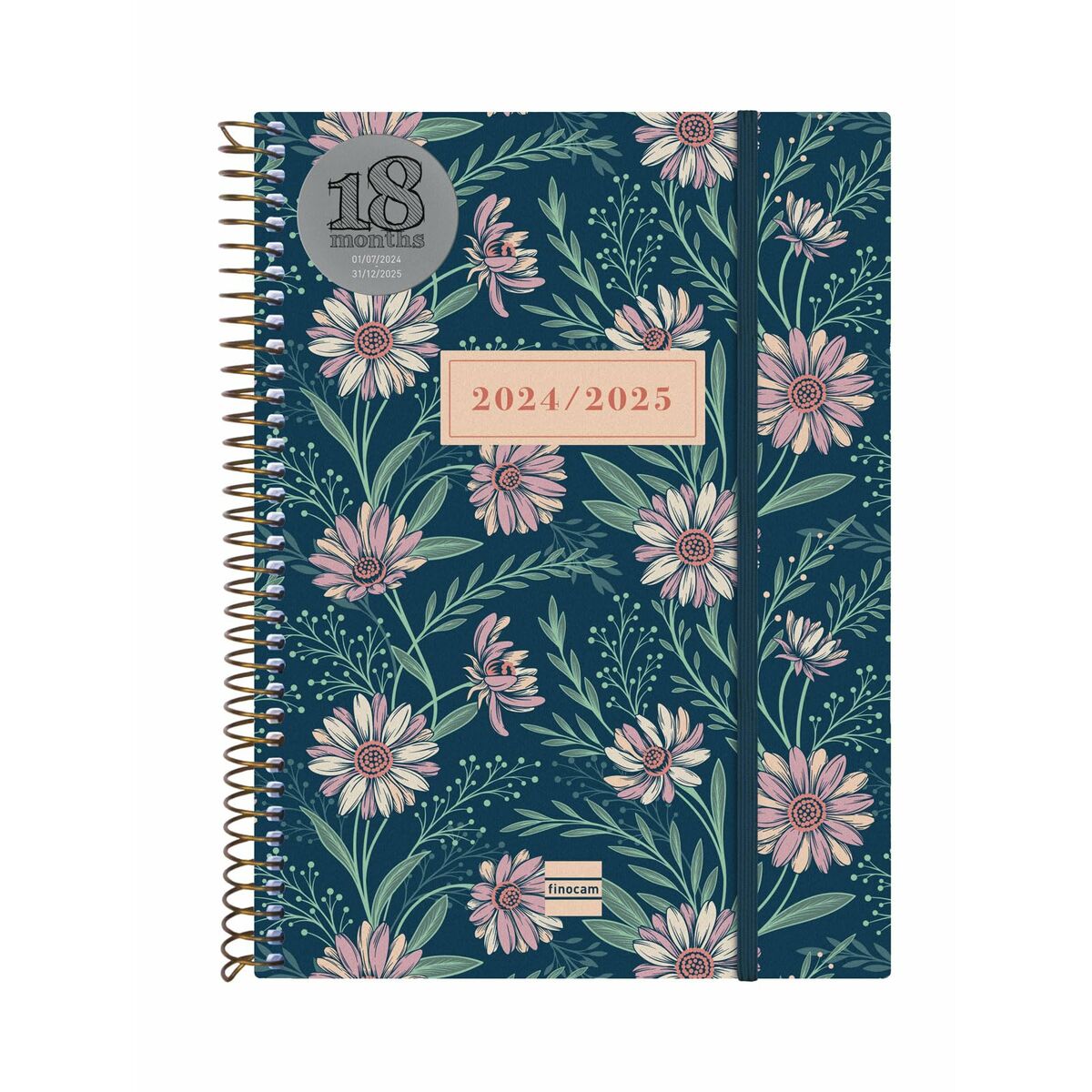 Dagbok Finocam Daisy Multicolour A5 15,5 x 21,2 cm 2024-2025 - 2