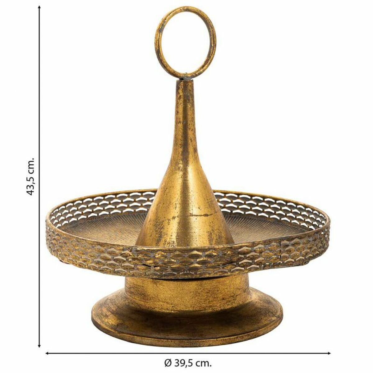 Bordsdekoration Alexandra House Living Guld Järn 39 x 43 x 39 cm - 3