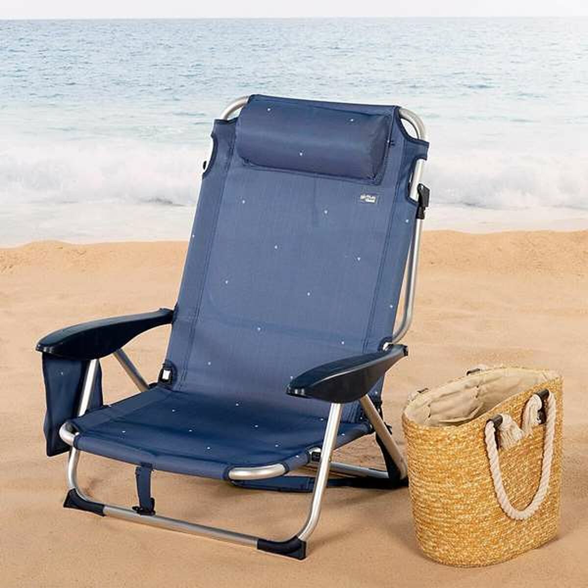 Strandstol Aktive Mörkblå 51 x 45 x 76 cm Strand - 4