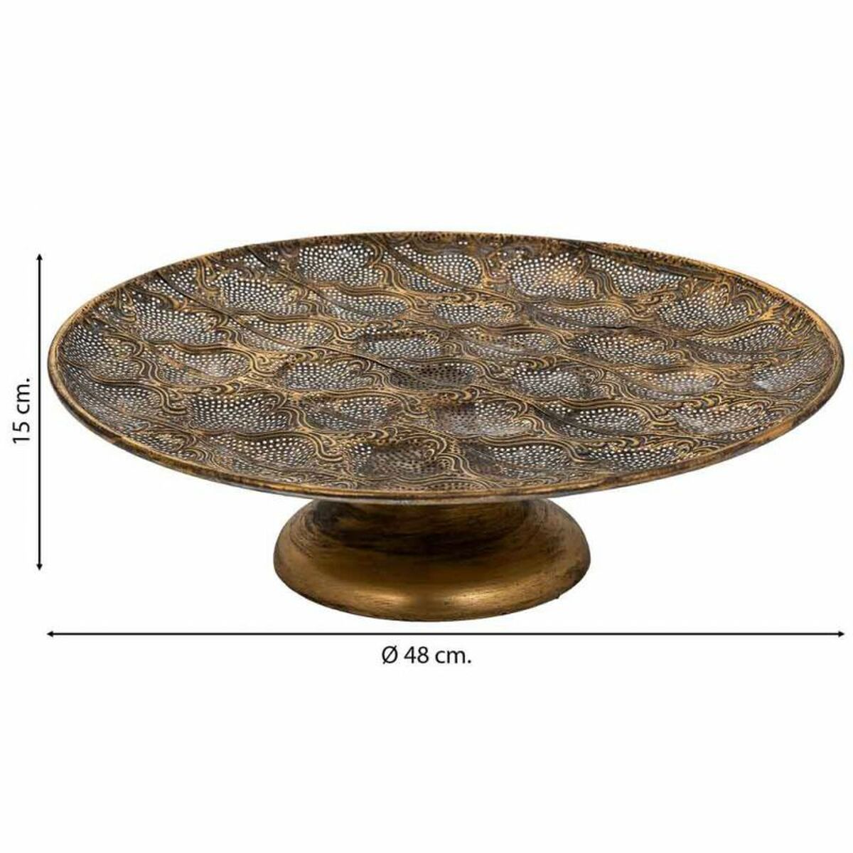 Bordsdekoration Alexandra House Living Guld Järn 48 x 15 x 48 cm - 3