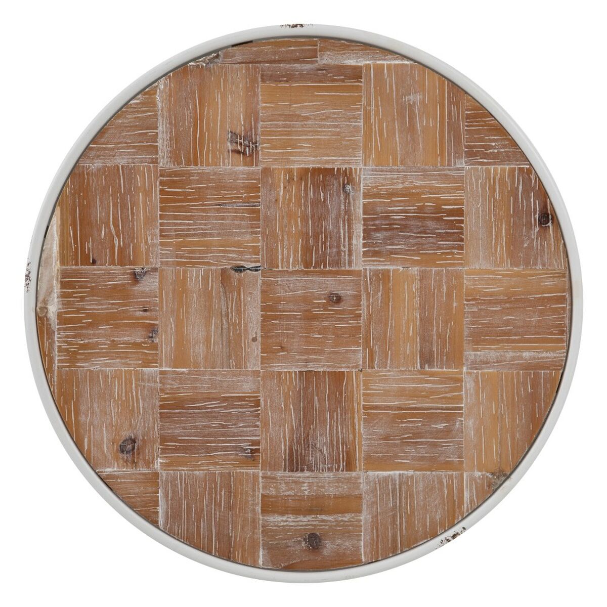 Sidobord 50 x 50 x 56 cm Naturell Metall Vit - 14