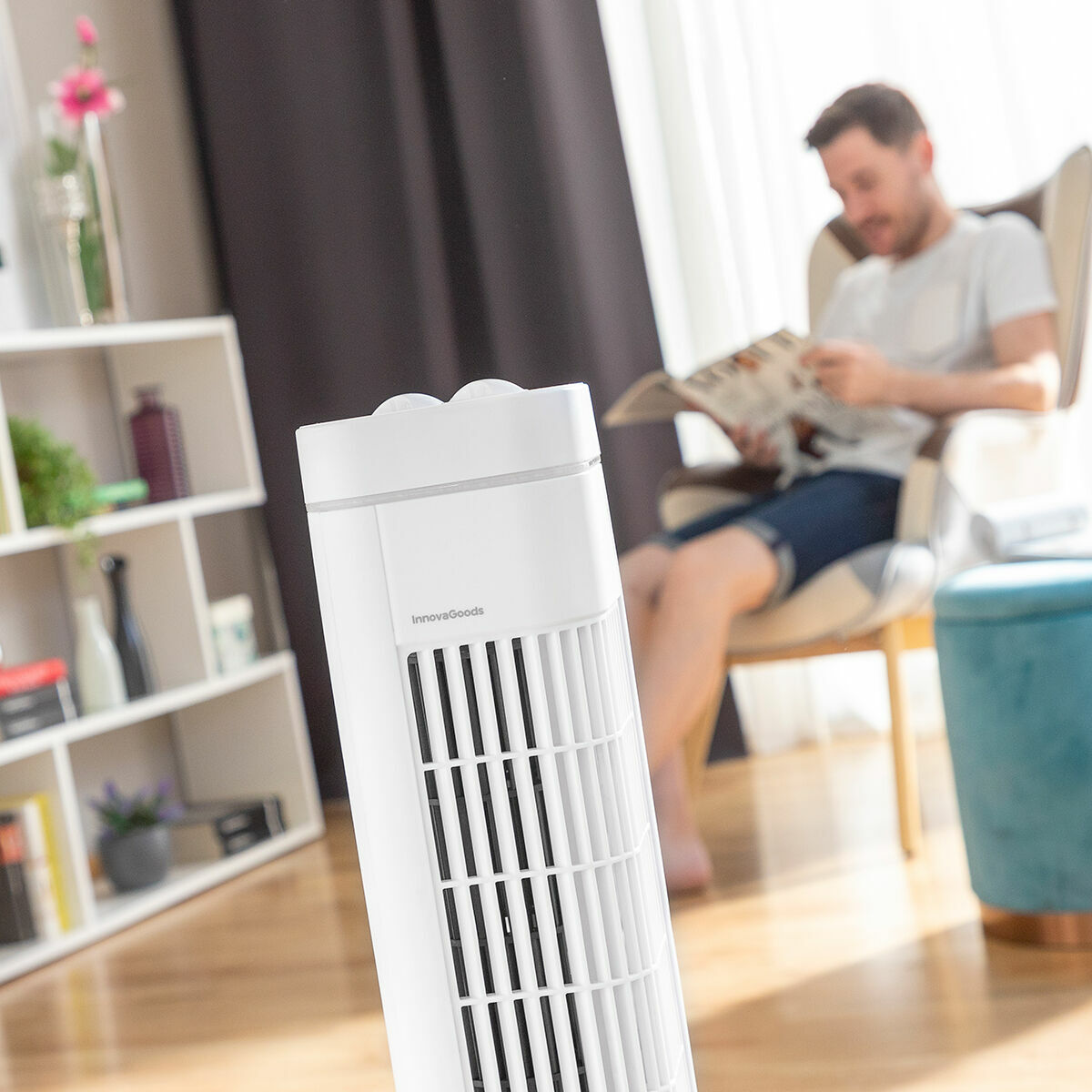Tornfläkt Fankol InnovaGoods Vit 50 W (Renoverade B) - 5
