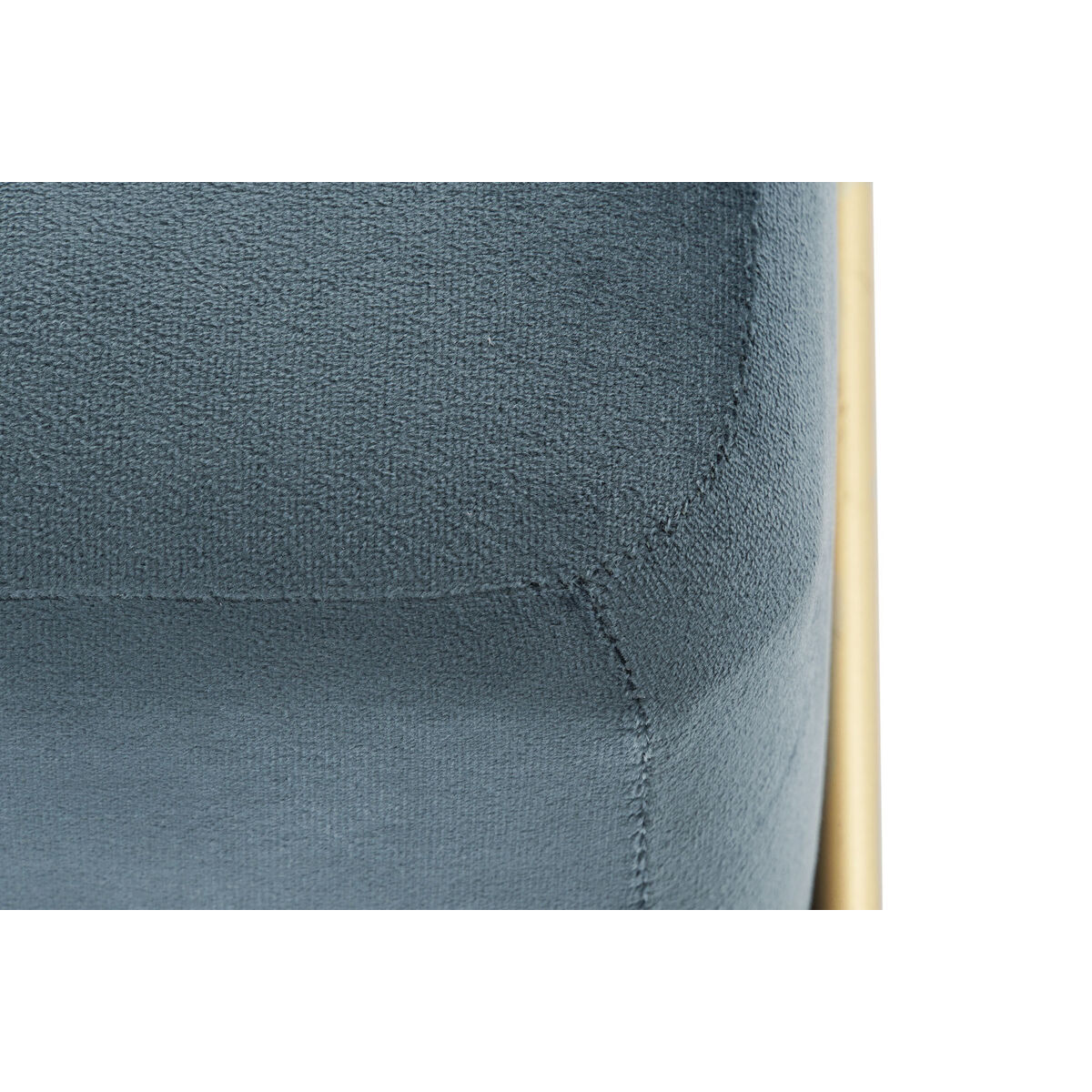 Sittpall DKD Home Decor   Skum Blå Gyllene Metall Polyester Sammet Trä MDF (80 x 80 x 42 cm) - 5