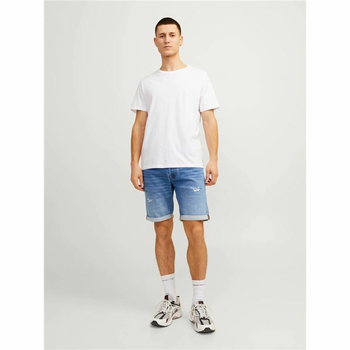 Kort byxa Jack & Jones Rick Con Ge 709 I.k Blå Cowboy - 3