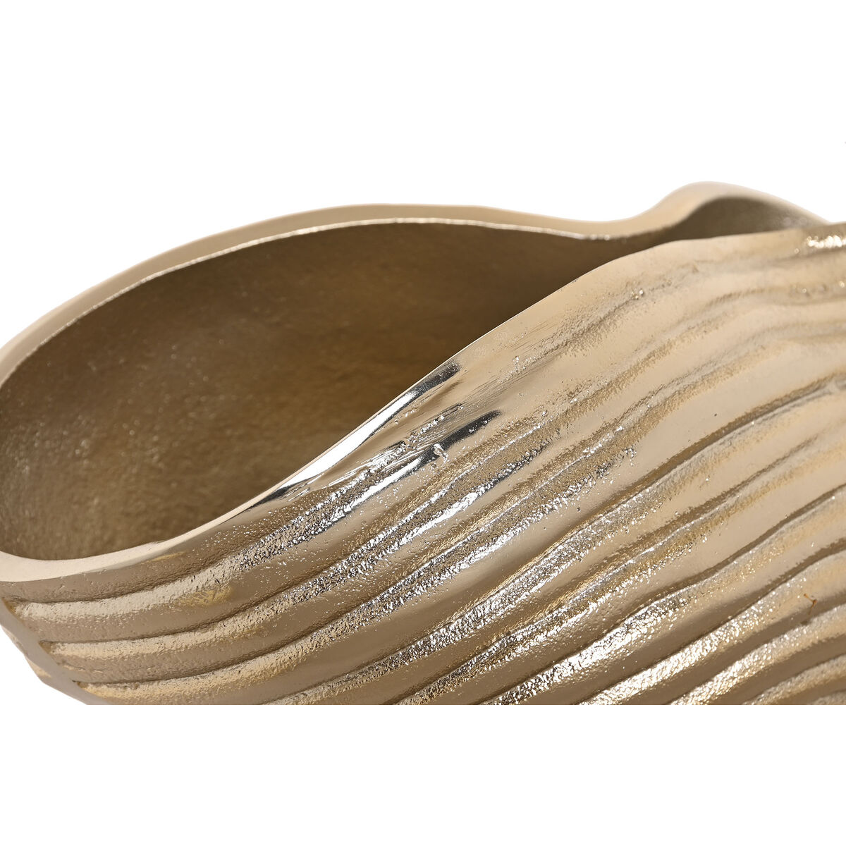 Bordsdekoration Home ESPRIT Gyllene Aluminium 30 x 16 x 14 cm - 3