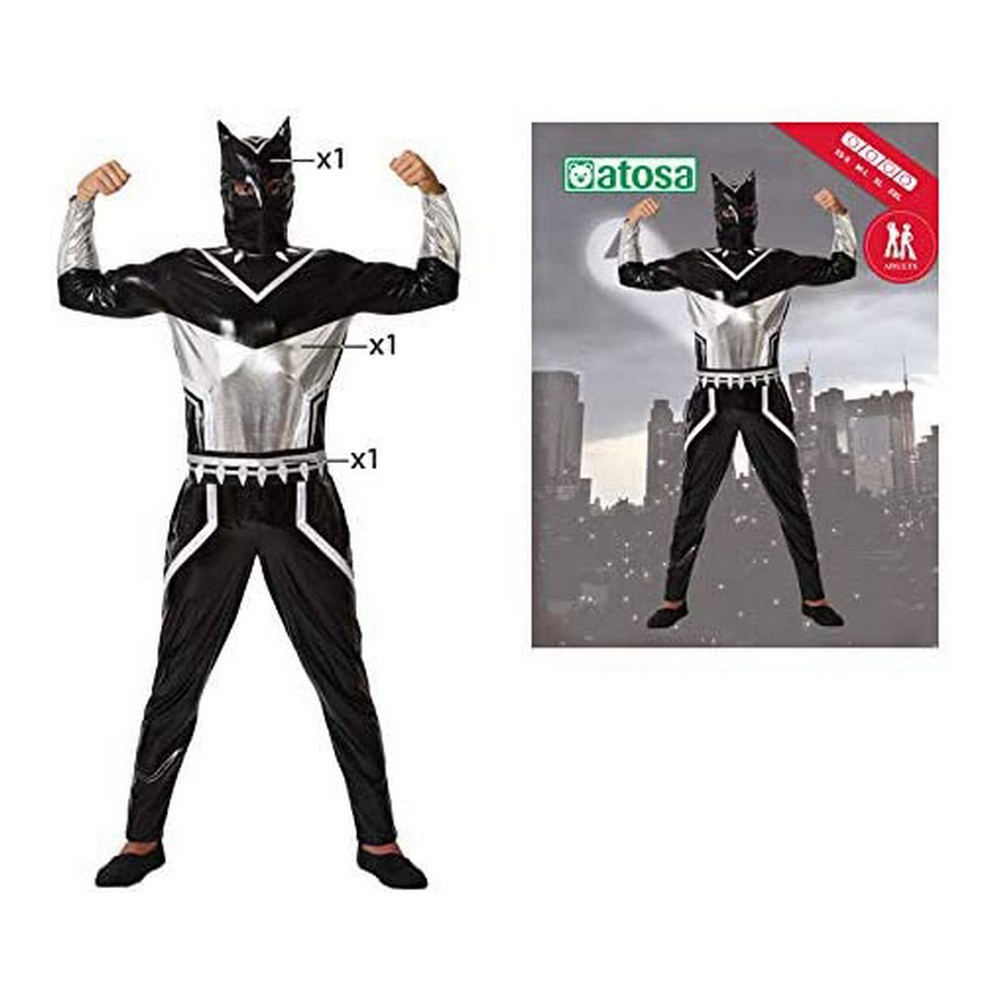 Maskeraddräkt vuxna Black Panther Svart Superhjälte - 6