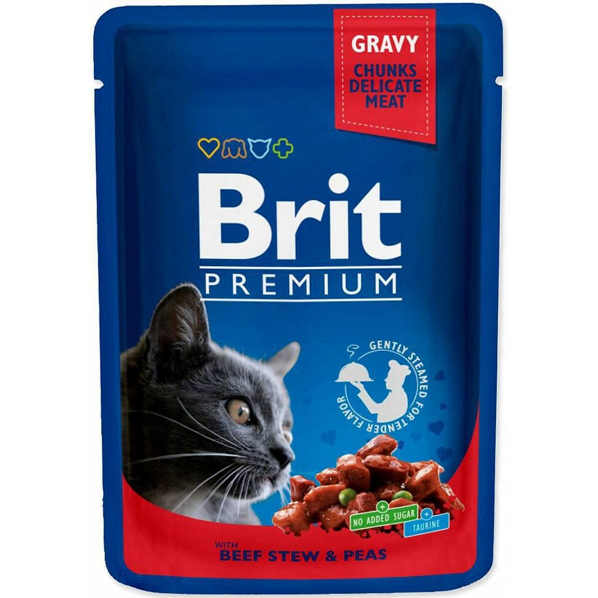 Kattmat Brit Pouches Family Plate Kyckling Kalkon Kalvkött Torsk 12 x 100 g - 2