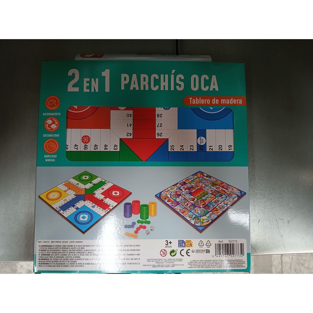 Utbildningsspel Juinsa 30 x 30 cm Parchís och Oca Board - 3