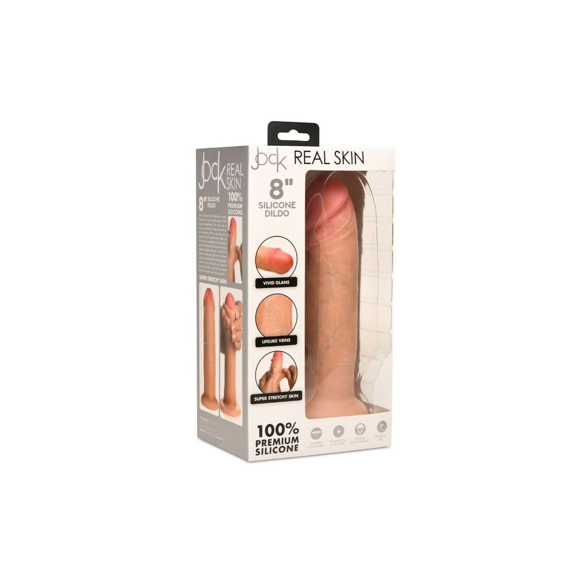 Realistisk dildo XR Silikon Naturell 20,32 cm - 2